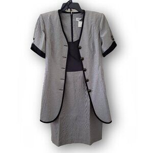 Vintage Sunshine Starshine Faux Two-Piece Dress - Size 10, RN52438